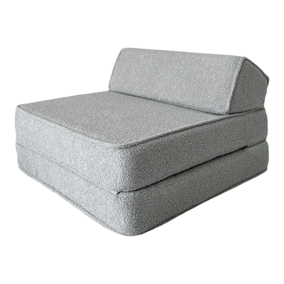 lounger grey grijs logeerbed slaapbank zitbank boucle moje