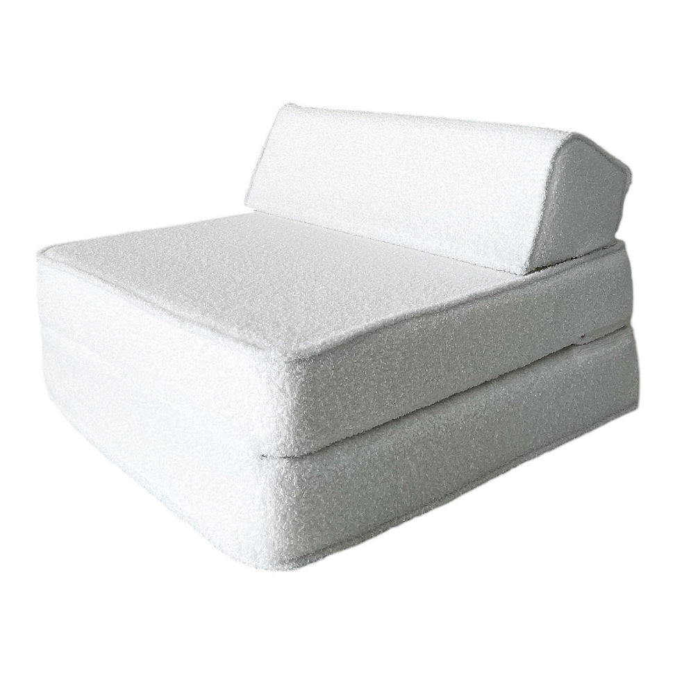 lounger zitbank wit white slaapbank boucle kinderzitbank moje