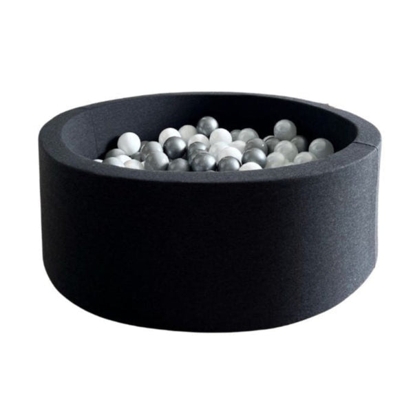 ballenbad ballenbak moje zwart graphite 30 cm rond jersey katoen