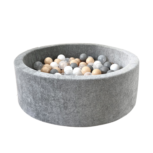 grijs grey ballenbad ballenbak moje rond velvet velours ballenbadje ballenbakje