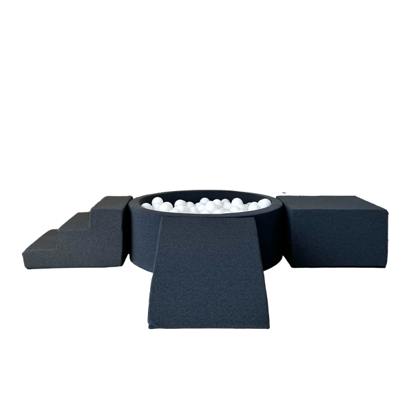 moje graphite zwart speelblokken playset speelelementen ballenbad ballenbak
