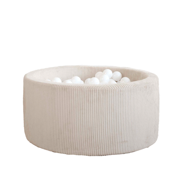 Ballenbad ballenbak rond rib cream velvet moje ribbel ballenbadballen ballenbakballen