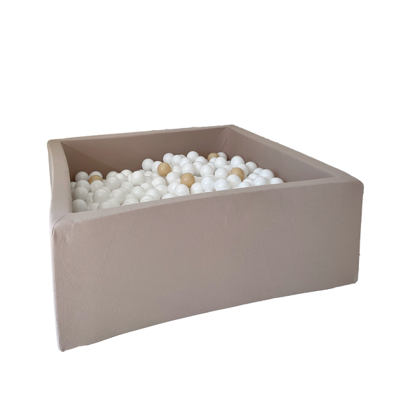 vierkant ballenbad vierkante ballenbak bruin beige moje katoen jersey