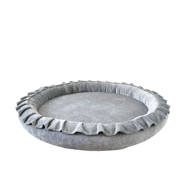 speelnest speelmat ronde speelmat babymat speelkleed moje grijs grey