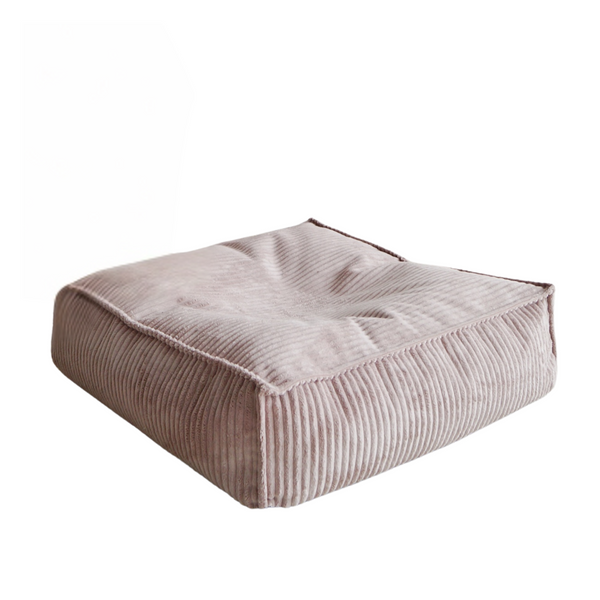 ottoman poof poef zitzak vierkant rib moje dirty pink roze oud