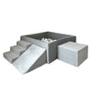 speelset playset ballenbadaccessoires ballenbad ballenbaden ballenbakje foamblokken zachte speelblokken klimblokken moje velvet grijs grey