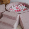 rib velvet roze pink dirty pink oud roze speelblokken zachte blokken foamblokken ballenbad ballenbak accessoires hindernissenparcours moje ballenbadballen ballenbakballen