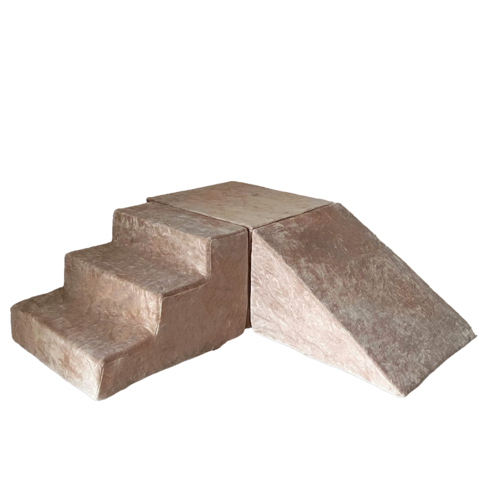 dark beige bruin elementen accessoires ballenbad ballenbak foam blokken zachte blokken moje trapje
