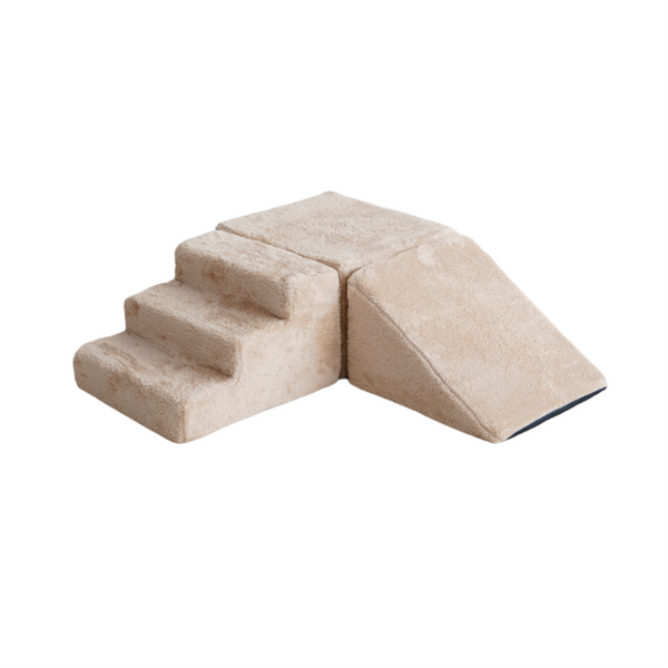 speelblokken speelelementen ballenbad accessoires moje beige teddy foam blokken