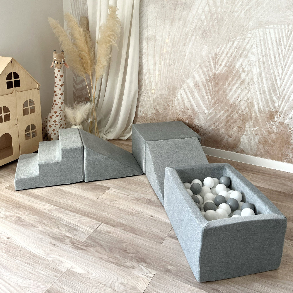 playset ballenbad ballenbak speelset ballenbadaccessoires moje ballenbadballen ballenbakballen grijs grey