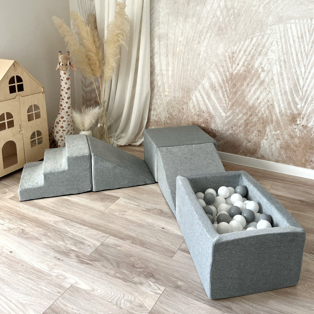 playset ballenbad ballenbak speelset ballenbadaccessoires moje ballenbadballen ballenbakballen grijs grey