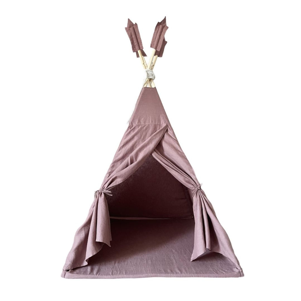tipi tent linnen moje marsala donkerroze 