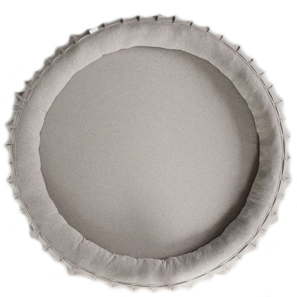 speelnest rond speelmat rond babyspeelmat moje grijs grey 