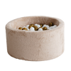 ballenbad ballenbak rond teddy beige bruin moje 40 cm hoog teddystof