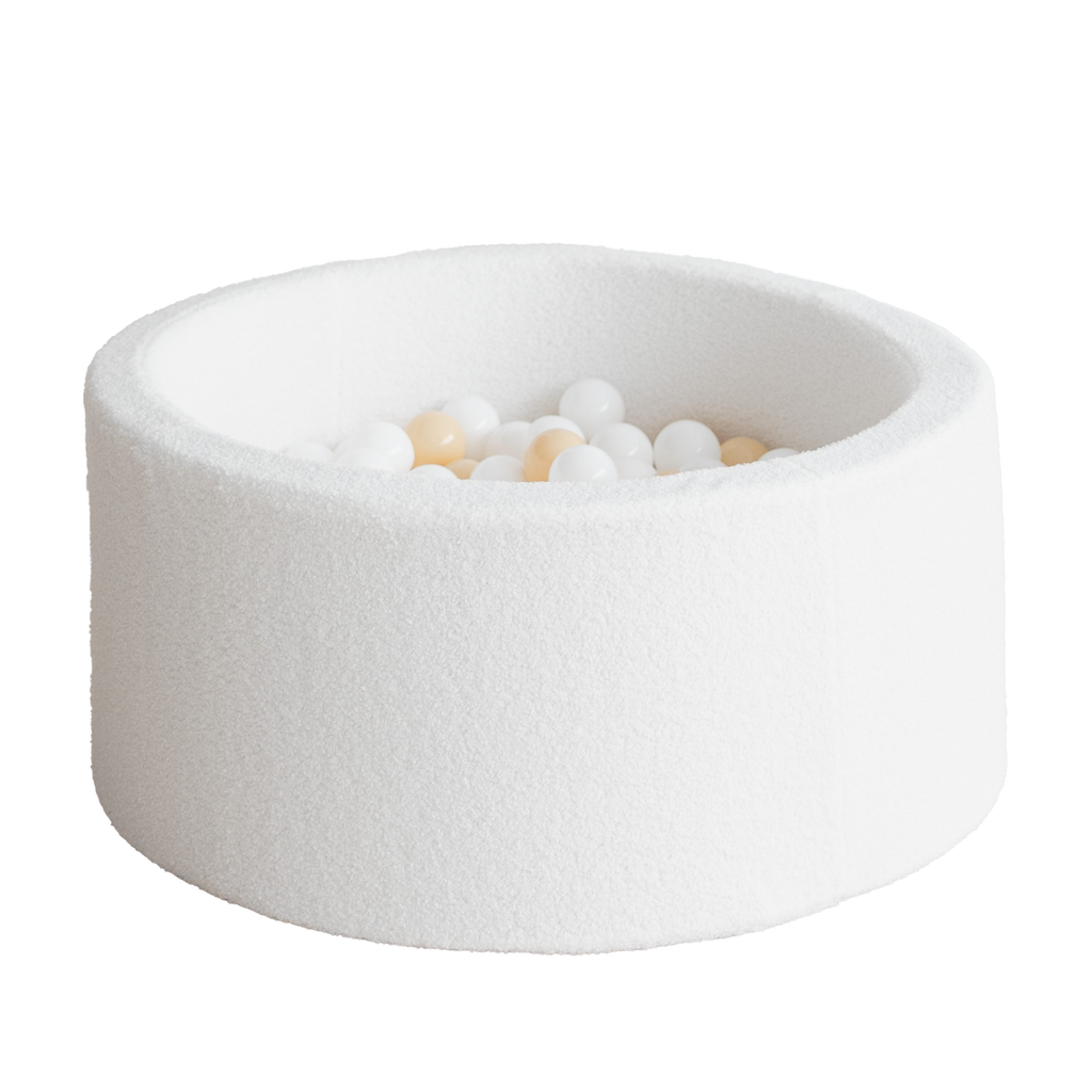 boucle ballenbad ballenbak rond wit white moje ballenbadballen ballenbakballen 