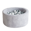teddy teddystof ballenbad ballenbak rond grijs grey grijzeballenbak moje 