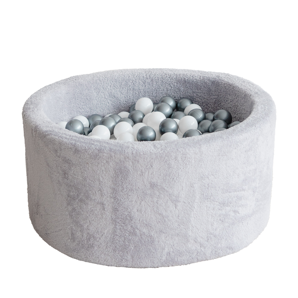 teddy teddystof ballenbad ballenbak rond grijs grey grijzeballenbak moje 
