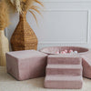 rib velvet roze pink dirty pink oud roze speelblokken zachte blokken foamblokken ballenbad ballenbak accessoires hindernissenparcours moje ballenbadballen ballenbakballen