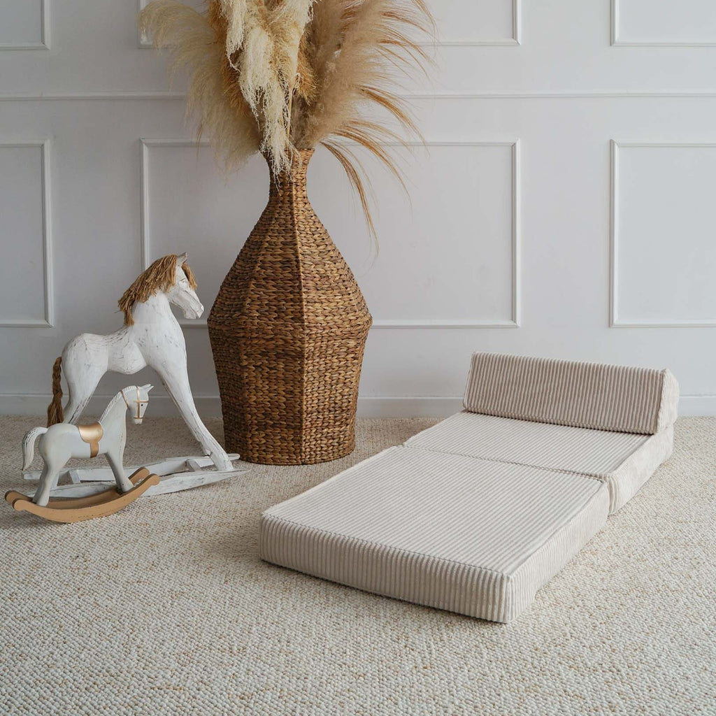 lounger slaapbank logeerbed zitbank kinderzitank rib moje cream