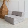 lounger slaapbank logeerbank zitbank kinderzitbank rib grijs grey moje speelbank