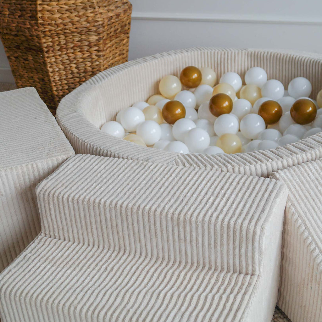 rib cream speelset foam blokken zachte blokken moje ballenbadballen ballenbakballen ballenbad ballenbak beige ecru
