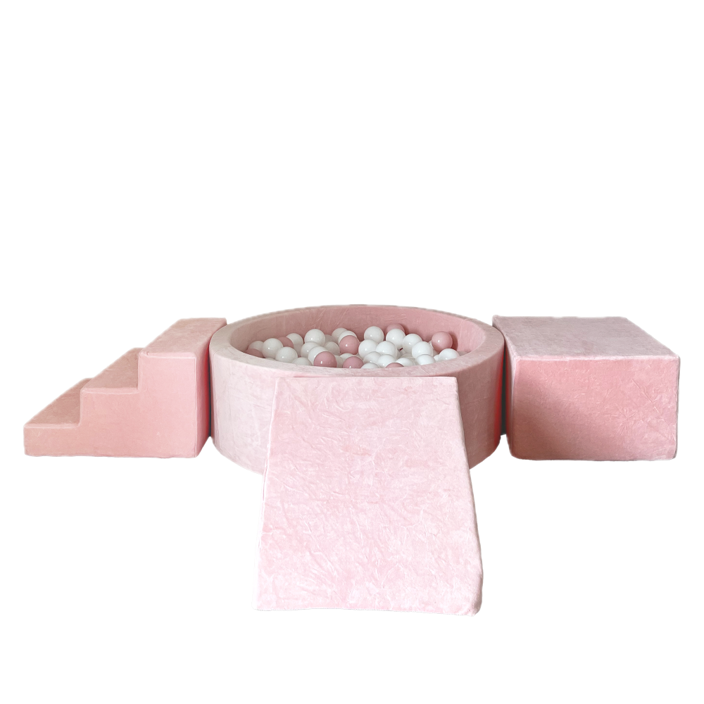 speelset playset soft velvet pink roze lichtroze light ballenbad ballenbak moje