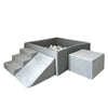 speelset playset ballenbadaccessoires ballenbad ballenbaden ballenbakje foamblokken zachte speelblokken klimblokken moje velvet grijs grey