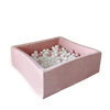 soft velvet ballenbad ballenbak vierkant lichtroze lichtpink roze pink moje ballenbadballen ballenbakballen