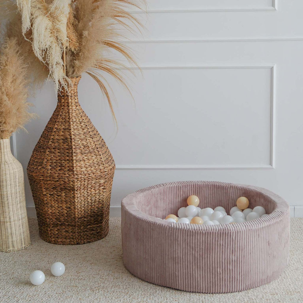 ronde ballenbak rond ballenbad roze dirty pink ballenbadballen ballenbakballen moje rib 