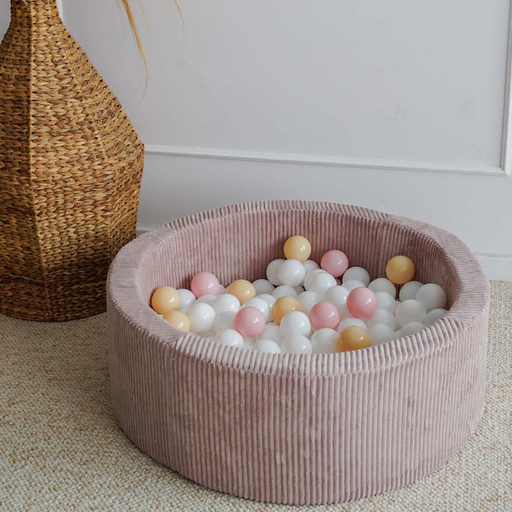 ronde ballenbak rond ballenbad roze dirty pink ballenbadballen ballenbakballen moje rib 