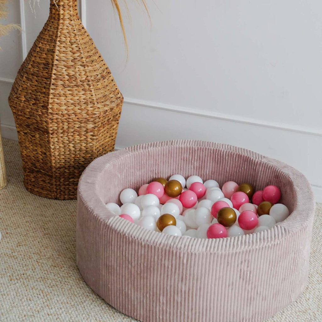 ronde ballenbak rond ballenbad roze dirty pink ballenbadballen ballenbakballen moje rib 