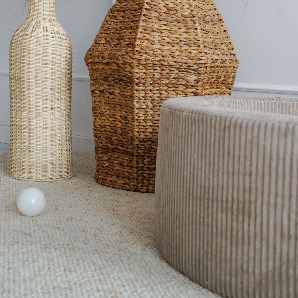 ballenbad rond ronde ballenbak moje rib dark beige bruin ballenbadballen ballenbakballen 