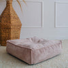 ottoman poof poef zitzak vierkant rib moje dirty pink roze oud 