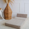 speelbank lounger slaapbank kinderbank zitbank rib lounger dark beige bruin moje 