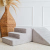 zachte blokken rib stof velvet grijs grey ballenbad accessoires trapje driehoek kubus moje 