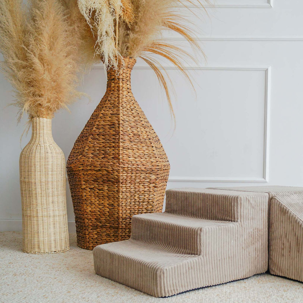 moje 3 elementen foamblokken ballenbadaccessoires rib velvet dark beige