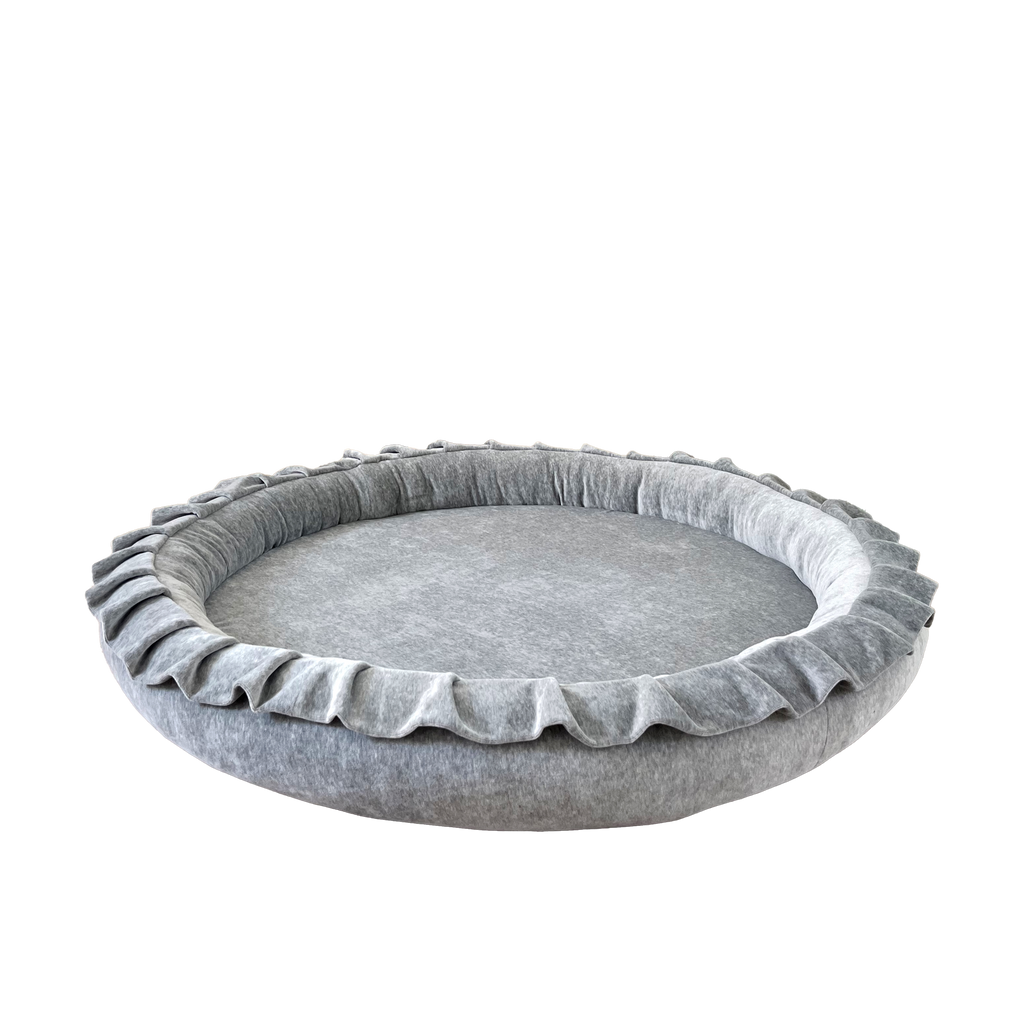 speelnest speelmat ronde speelmat babymat speelkleed moje grijs grey