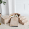ballenbad ballenbak 3 elementen foam blokken trapje driehoek kubus teddy stof beige moje ballenbadballen ballenbakballen