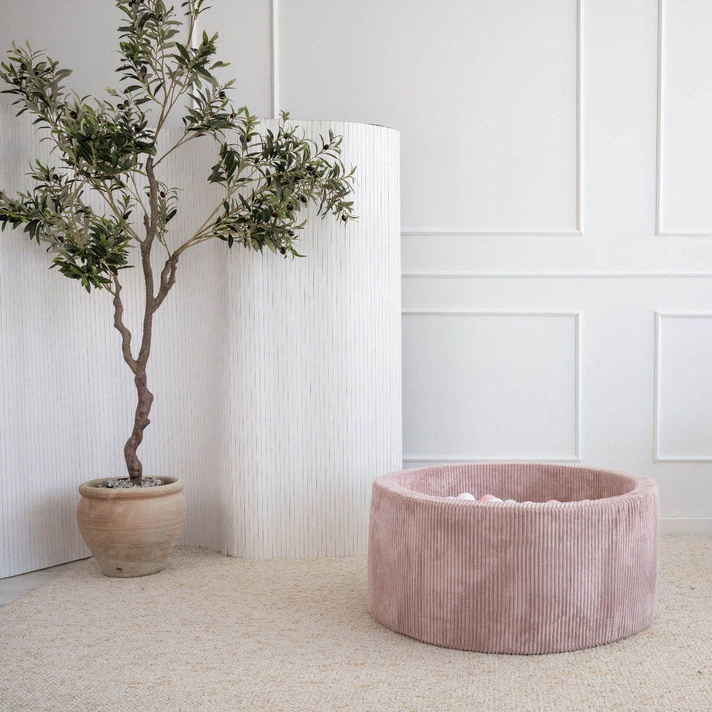 ronde ballenbak ballenbad rond rib pink dirty roze velvet moje ballenbadballen ballenbakballen
