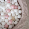ronde ballenbak ballenbad rond rib pink dirty roze velvet moje ballenbadballen ballenbakballen