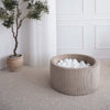 ballenbad ballenbak rib velvet rond moje ballenbadballen ballenbakballen dark beige
