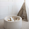 Ballenbad ballenbak rond rib cream velvet moje ribbel ballenbadballen ballenbakballen