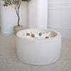Ballenbad ballenbak rond rib cream velvet moje ribbel ballenbadballen ballenbakballen