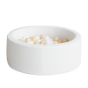 bouclé boucle white wit ballenbad ballenbak ballenbadballen ballenbakballen rond 30 hoog moje