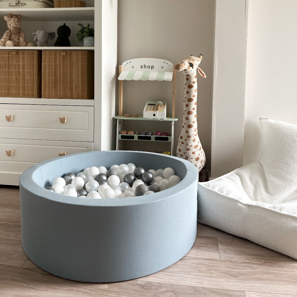 blauw blue ballenbad ballenbak rond ballenbaden ballenbakken moje 30 cm
