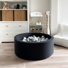 ballenbad ballenbak moje zwart graphite 30 cm rond jersey katoen