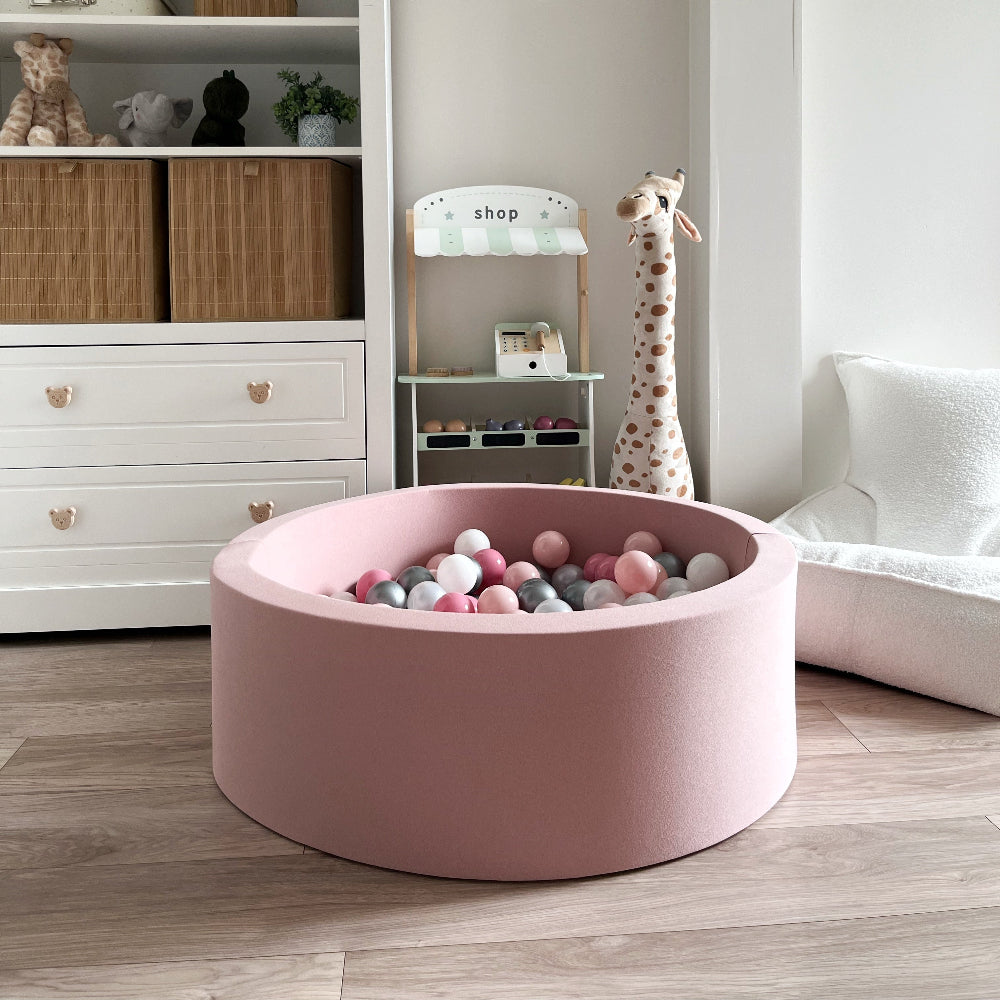 roze pink ballenbad ballenbak rond moje ballenbaden ballenbakken 30 cm