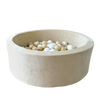 ballenbad ballenbak 30 cm hoog velvet beige ecru moje rond 