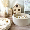 ballenbad ballenbak 30 cm hoog velvet beige ecru moje rond 