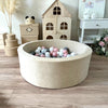 ballenbad ballenbak 30 cm hoog velvet beige ecru moje rond 